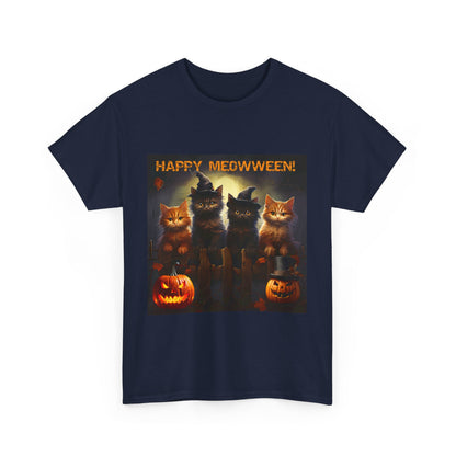 Happy Meowween Unisex Heavy Cotton Tee