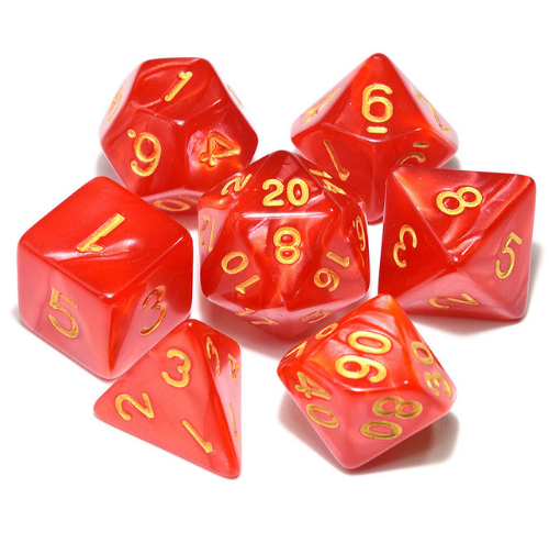 7 sets of multi faced digital dice.