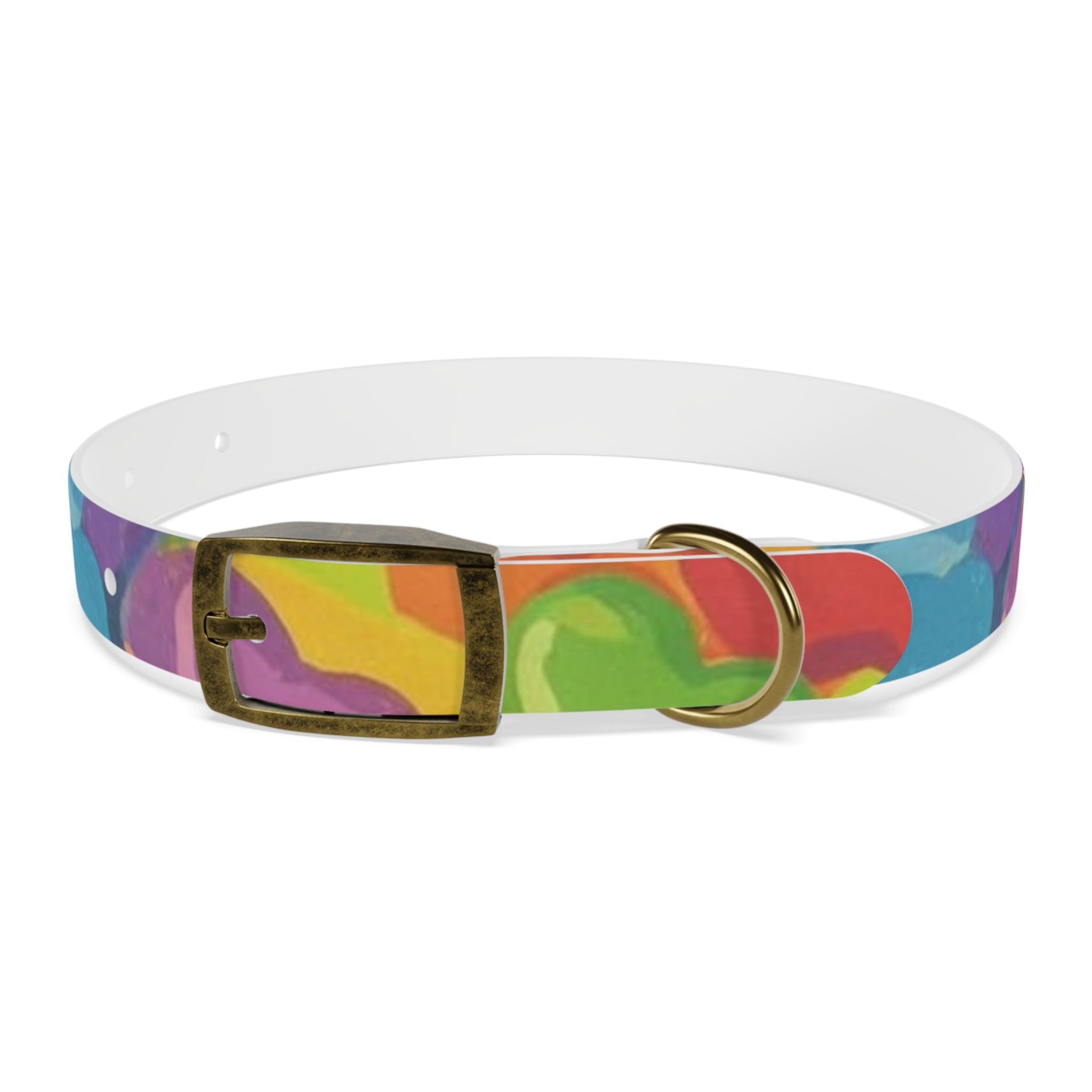 Vibrant Rainbow Dog Collar - Colorful Pet Accessory for Any Occasion