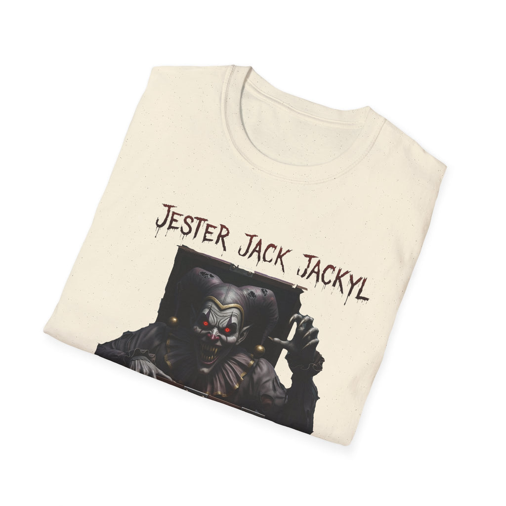 Jester Jack Jackyl Creepy Clown Graphic T-Shirt, Perfect for Halloween, Horror Fans, Scary Movie Night, Unisex Gift, Fun Adult Apparel
