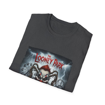 The Looney Park Creepy Carnival Unisex T-Shirt, Halloween Shirt, Horror Fan Gift, Spooky Tee, Festival Wear, Looney Park Merch