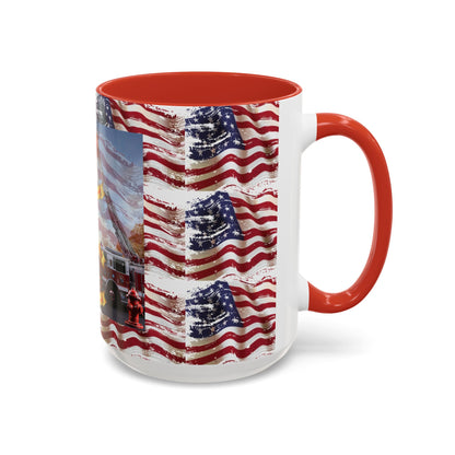 Juniata Terrace Fire 2025 Patriotic Firefighter Accent Coffee Mug - 11oz & 15oz