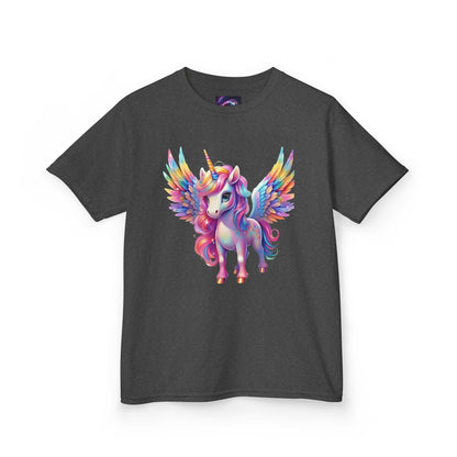 Colorful Unicorn Kids Heavy Cotton Tee - Fun & Whimsical Shirt for Magical Play