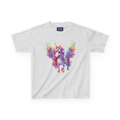 Colorful Unicorn Kids Heavy Cotton Tee - Fun & Whimsical Shirt for Magical Play