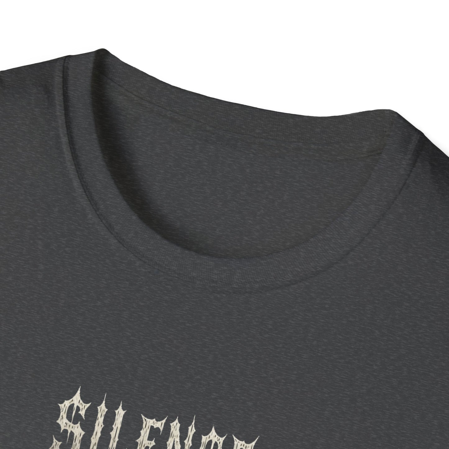 Gothic Silence T-Shirt, Unisex Graphic Tee, Alternative Fashion Top, Casual Wear, Edgy Gift Idea