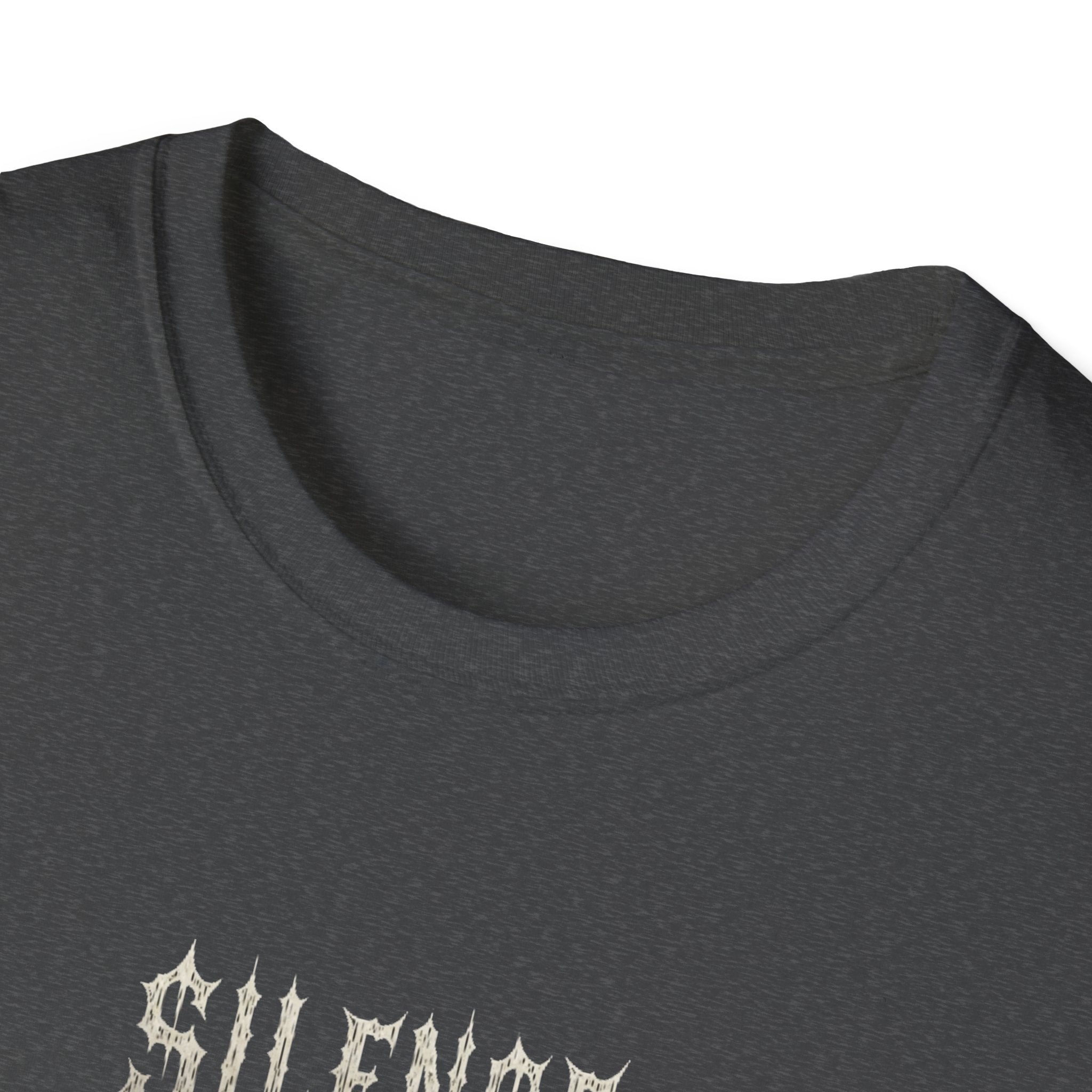 Gothic Silence T-Shirt, Unisex Graphic Tee, Alternative Fashion Top, Casual Wear, Edgy Gift Idea