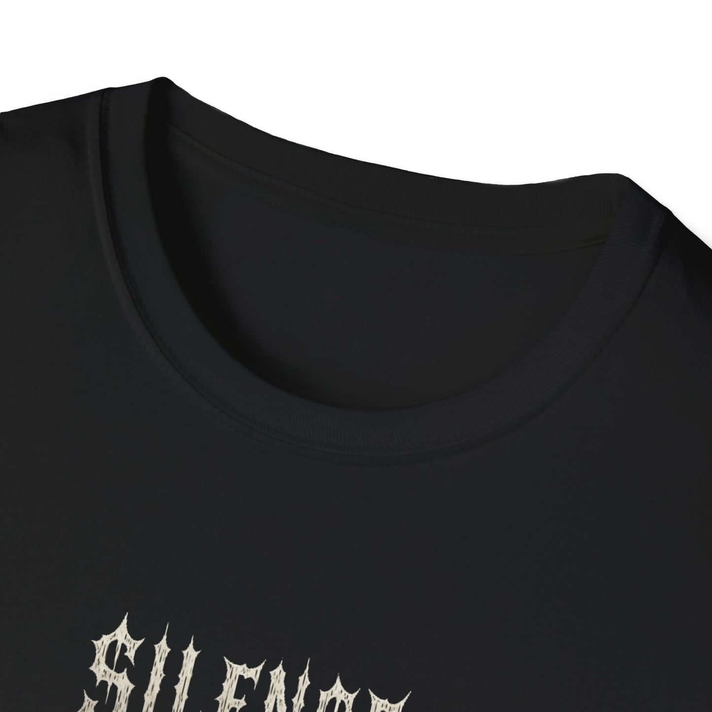 Gothic Silence T-Shirt, Unisex Graphic Tee, Alternative Fashion Top, Casual Wear, Edgy Gift Idea