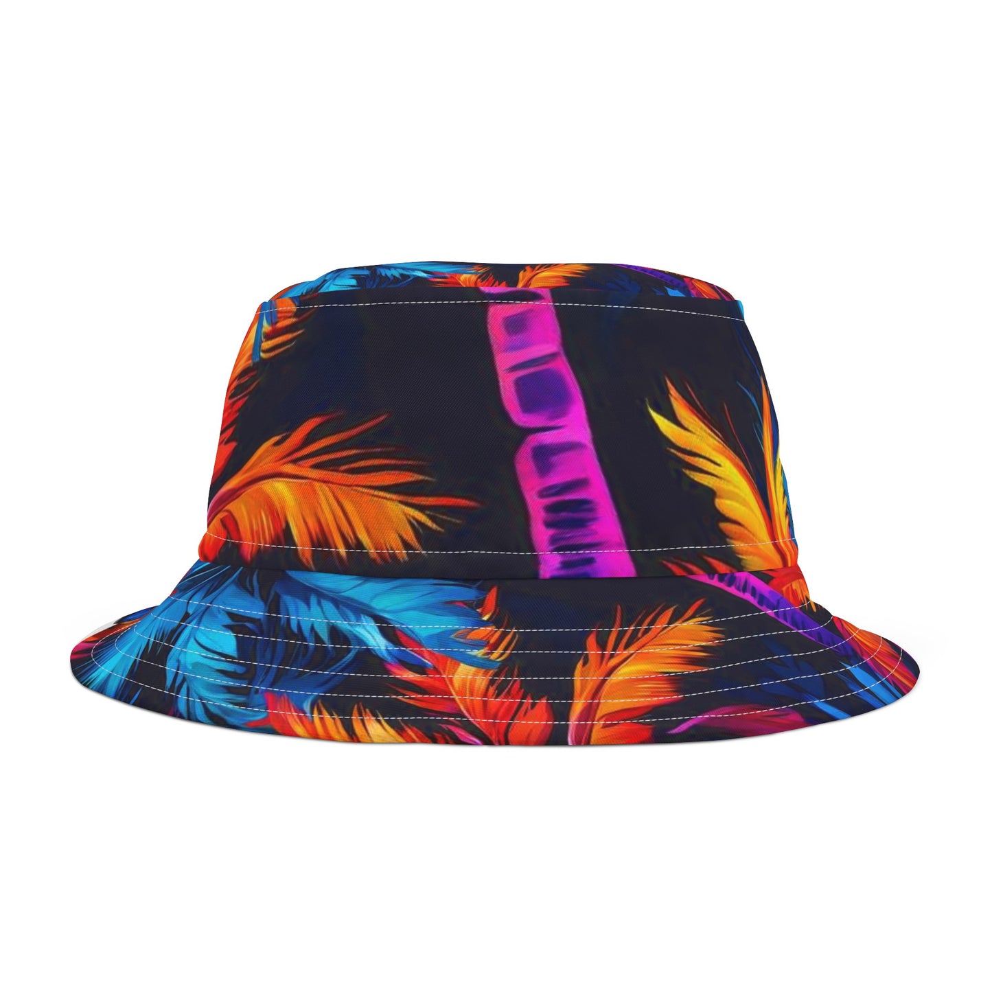 Dark Palm Bucket Hat (AOP)