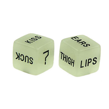 Couple Luminous English Engraving Dice