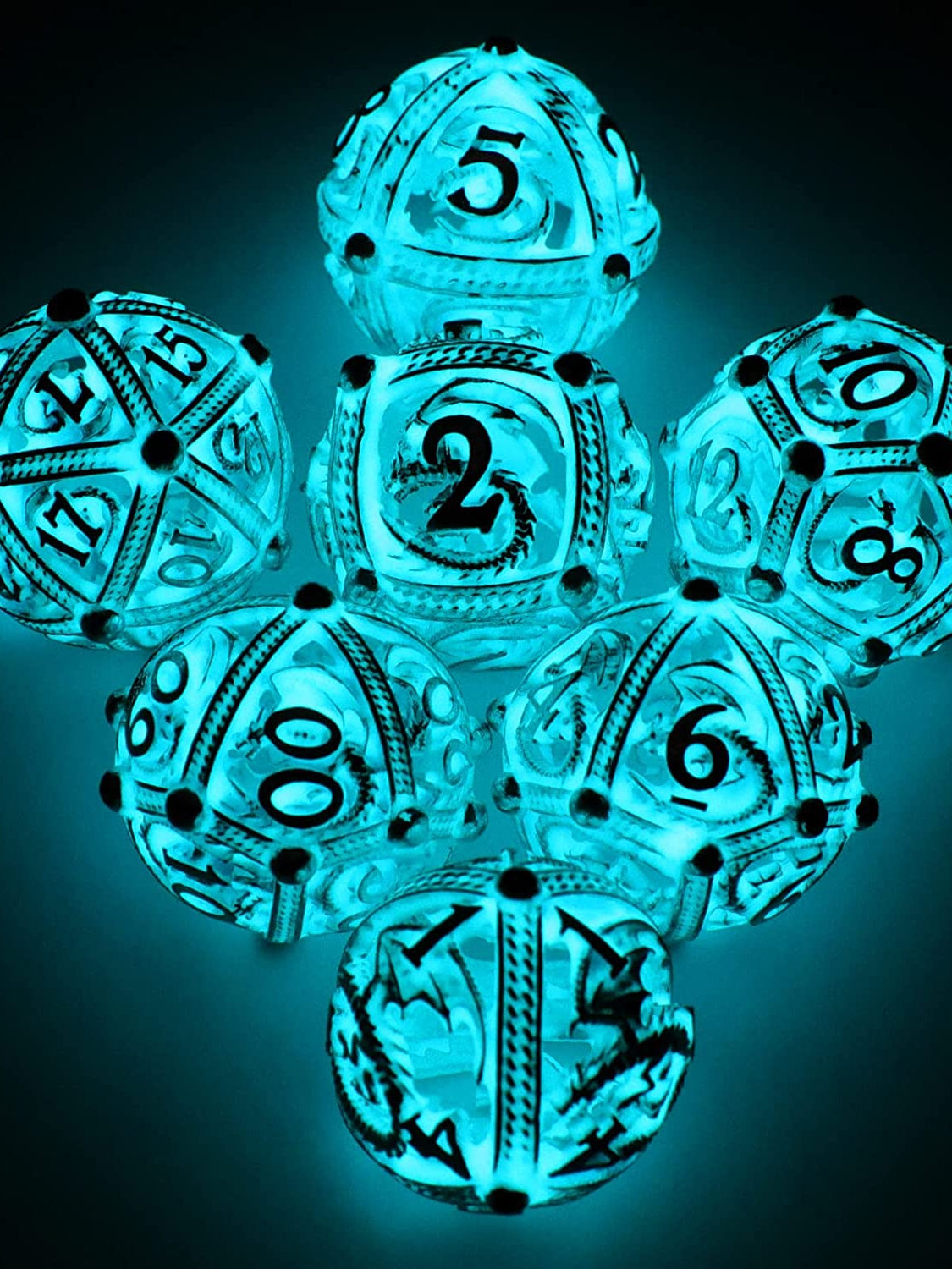 Polyhedral Hollow Luminescent Metal Dice