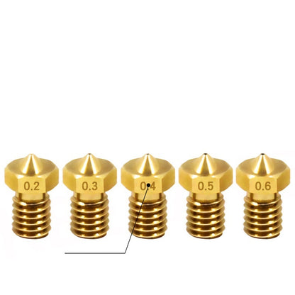 3D Printer E3D Nozzle Smooth Brass Nozzle M6 Threaded Brass Parts