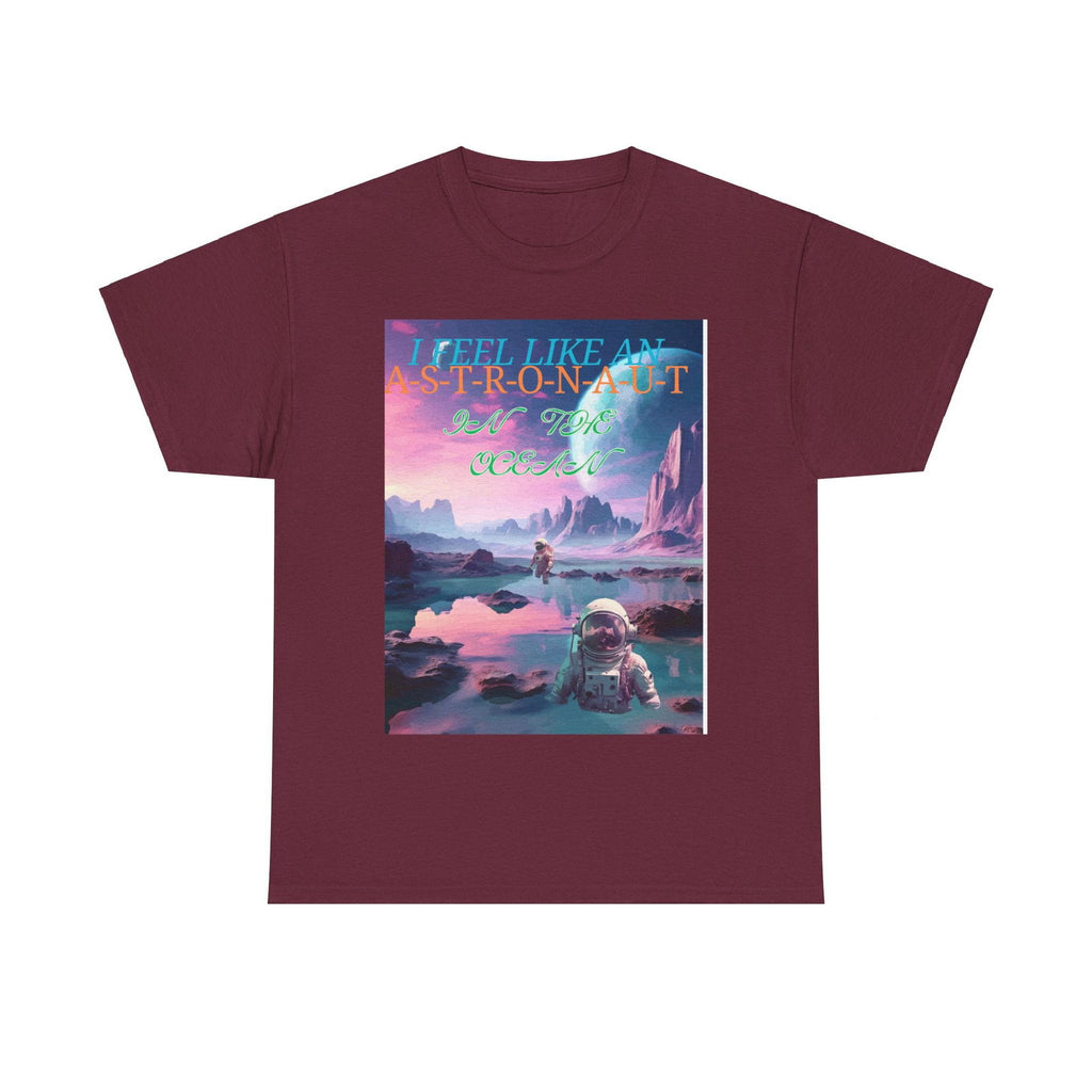 Astronaut In The Ocean Unisex Heavy Cotton Tee - S-Mart Shop Smart Treasures