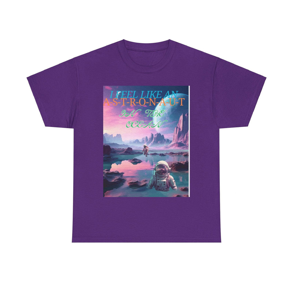 Astronaut In The Ocean Unisex Heavy Cotton Tee - S-Mart Shop Smart Treasures