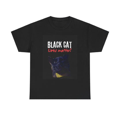 Black Cat Lives Matter Unisex Heavy Cotton Tee - S-Mart Shop Smart Treasures