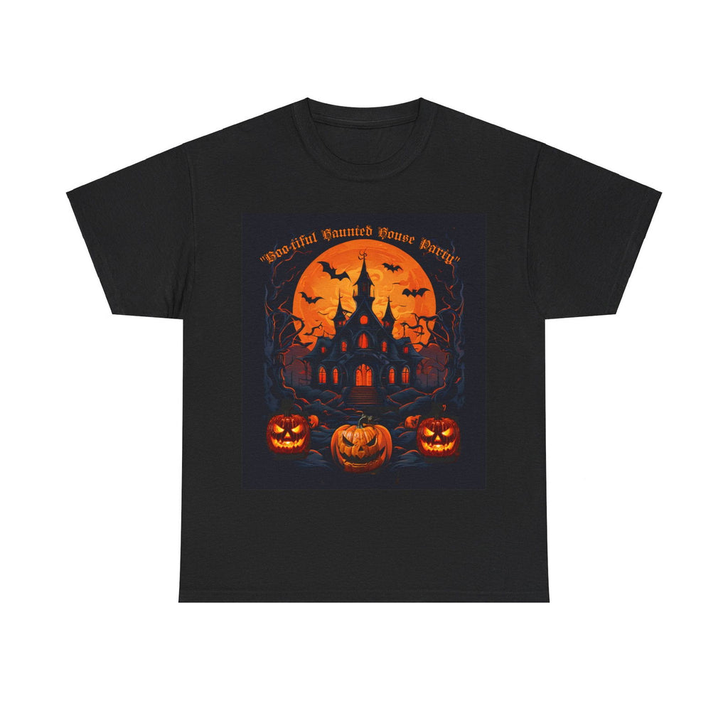 Boo Tiful Haunted House Party Unisex Heavy Cotton Tee - S-Mart Shop Smart Treasures