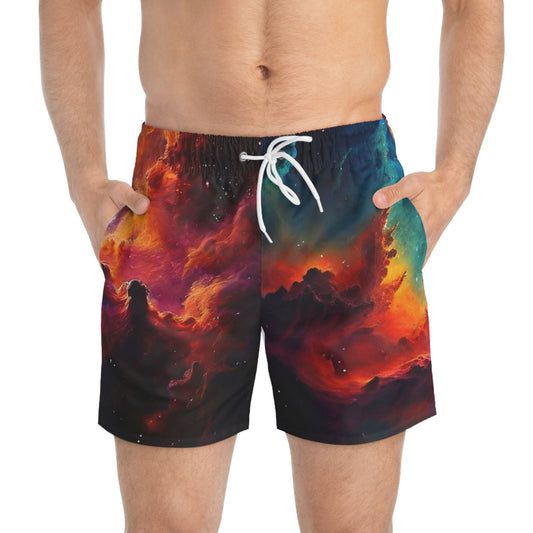 Bright Aurora Swim Trunks (AOP) - S-Mart Shop Smart Treasures