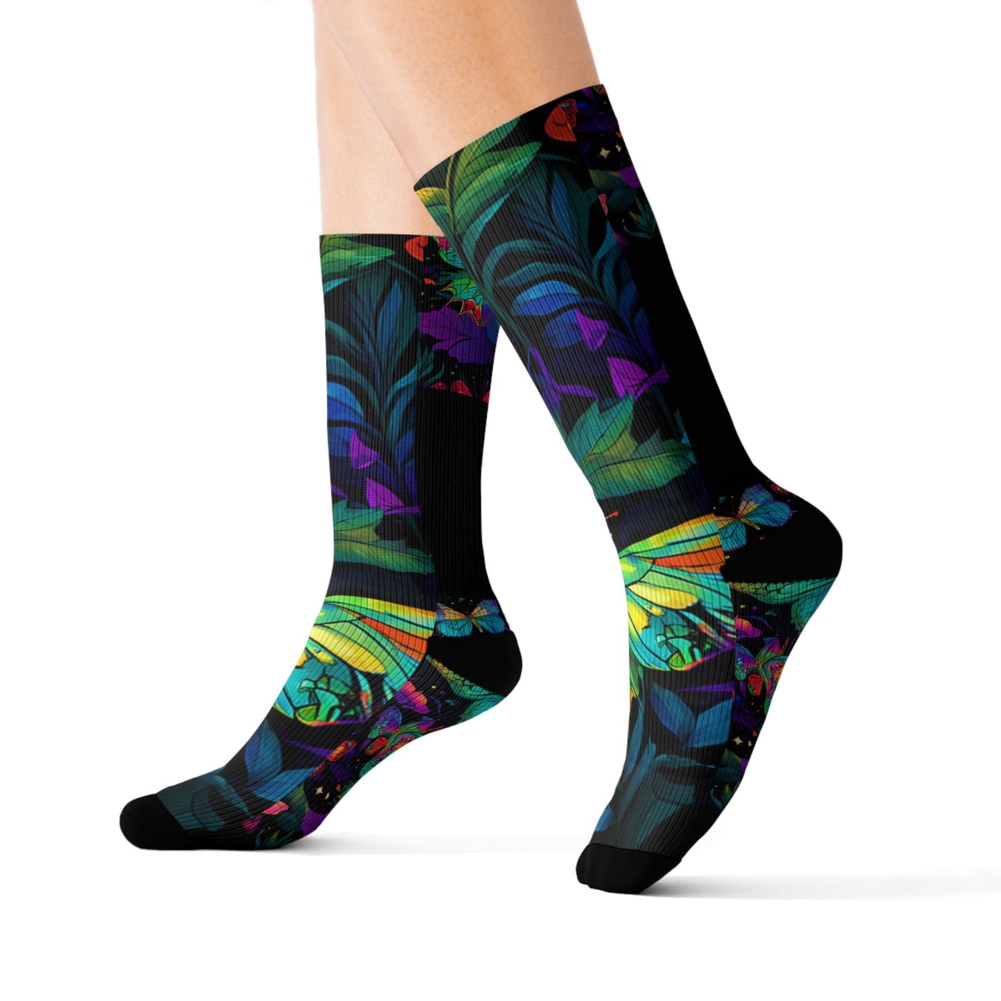 Butterfly Illumination Sublimation Socks - S-Mart Shop Smart Treasures