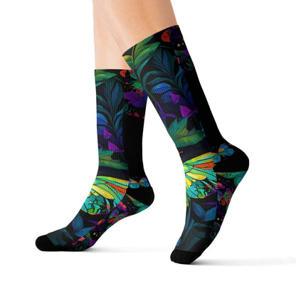 Butterfly Illumination Sublimation Socks - S-Mart Shop Smart Treasures