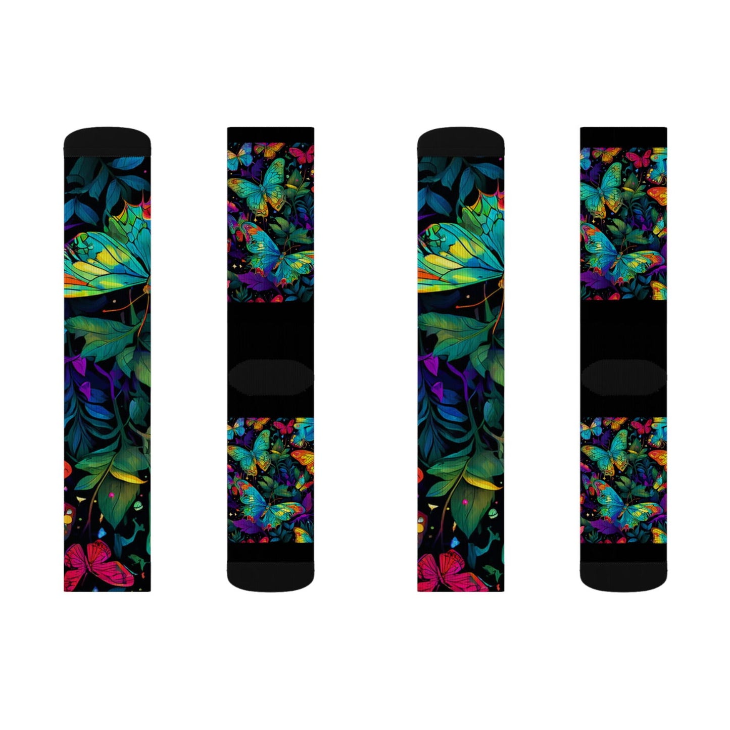 Butterfly Illumination Sublimation Socks - S-Mart Shop Smart Treasures