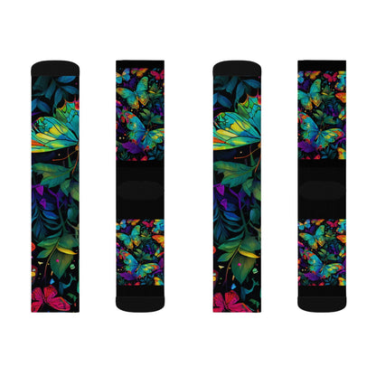 Butterfly Illumination Sublimation Socks - S-Mart Shop Smart Treasures