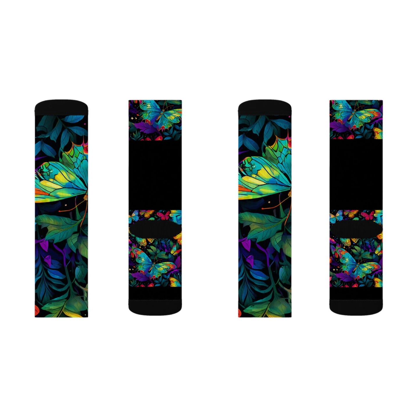 Butterfly Illumination Sublimation Socks - S-Mart Shop Smart Treasures