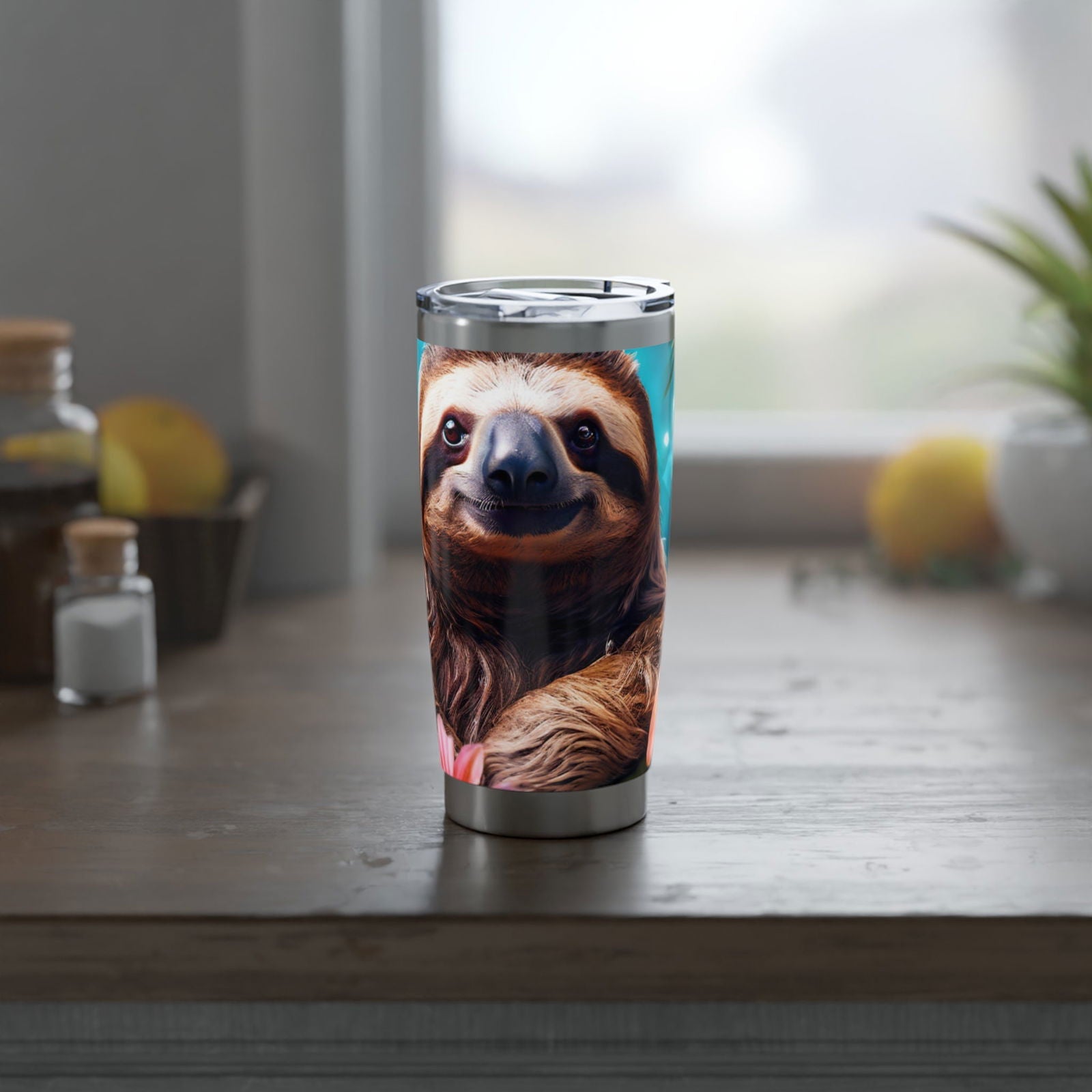 Cute Happy Sloth Vagabond 20oz Tumbler - S-Mart Shop Smart Treasures