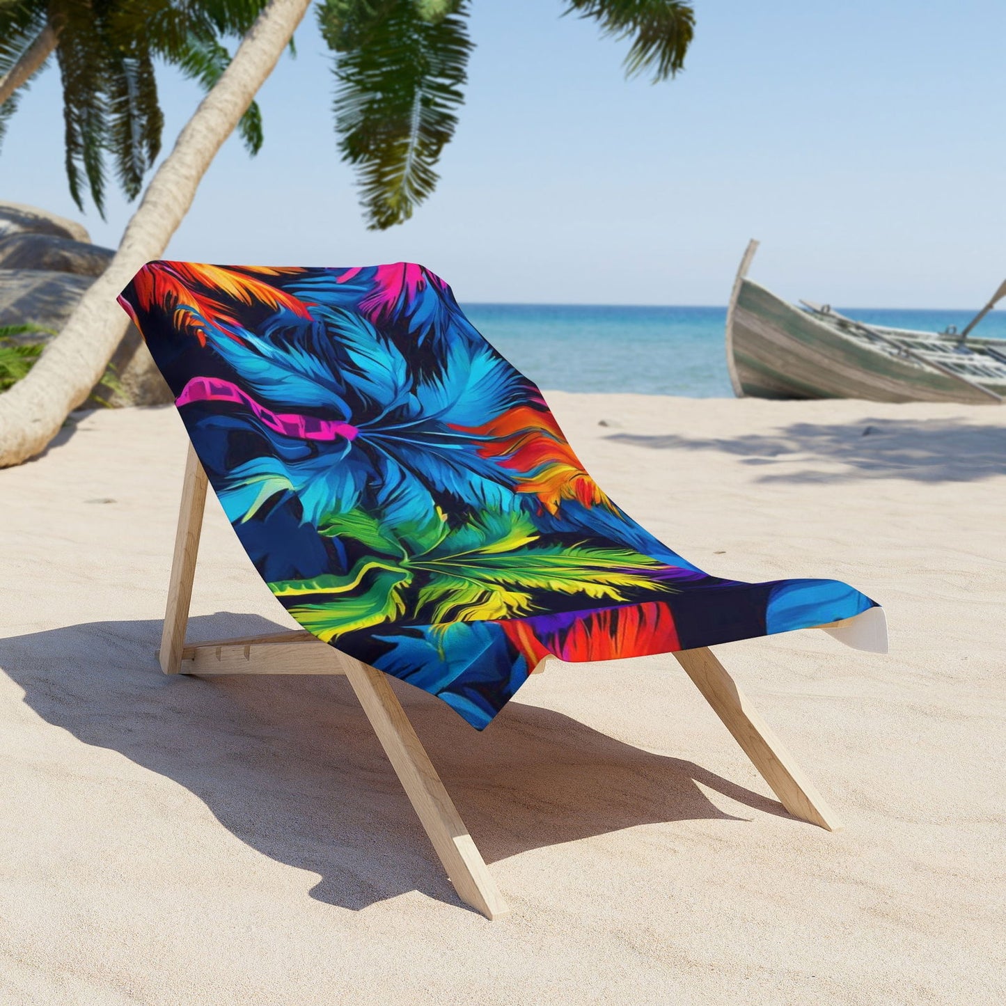 Dark Palm Beach Towel - S-Mart Shop Smart Treasures