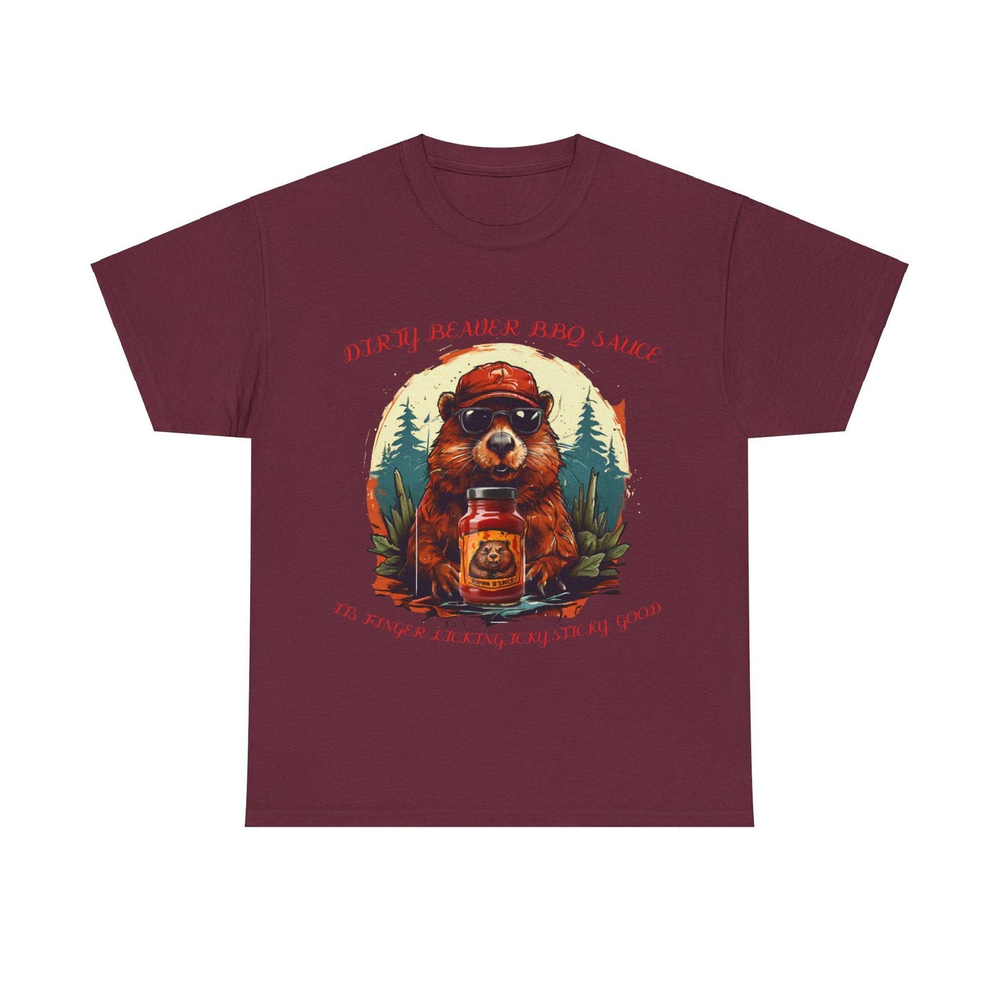 Dirty Beaver BBQ Sauce Unisex Heavy Cotton Tee - S-Mart Shop Smart Treasures