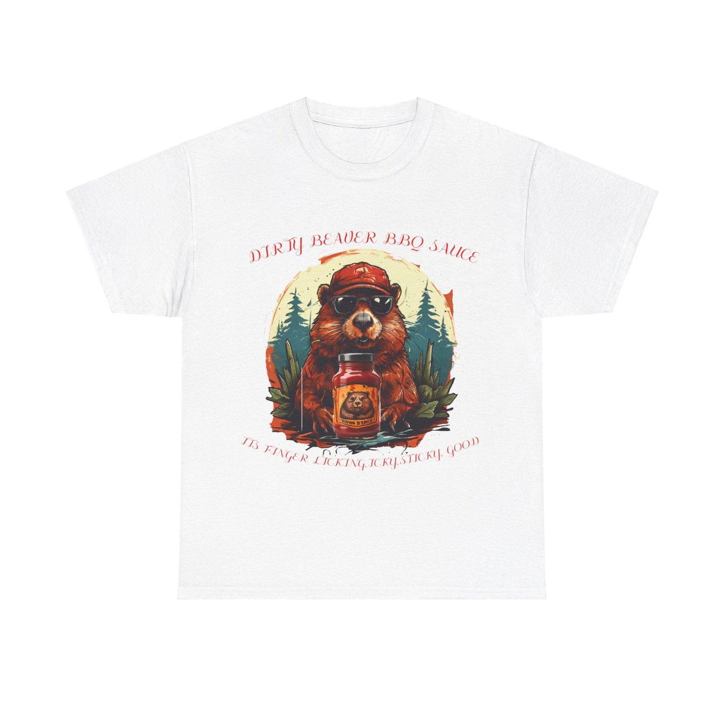 Dirty Beaver BBQ Sauce Unisex Heavy Cotton Tee - S-Mart Shop Smart Treasures