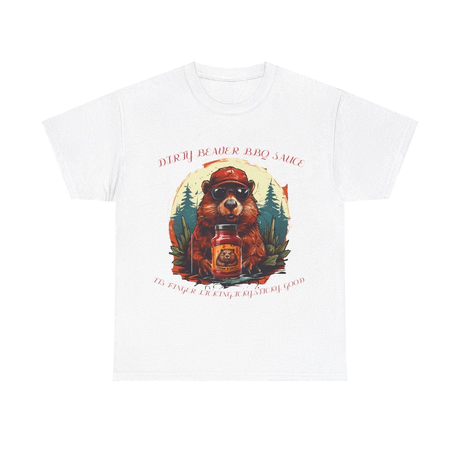 Dirty Beaver BBQ Sauce Unisex Heavy Cotton Tee - S-Mart Shop Smart Treasures