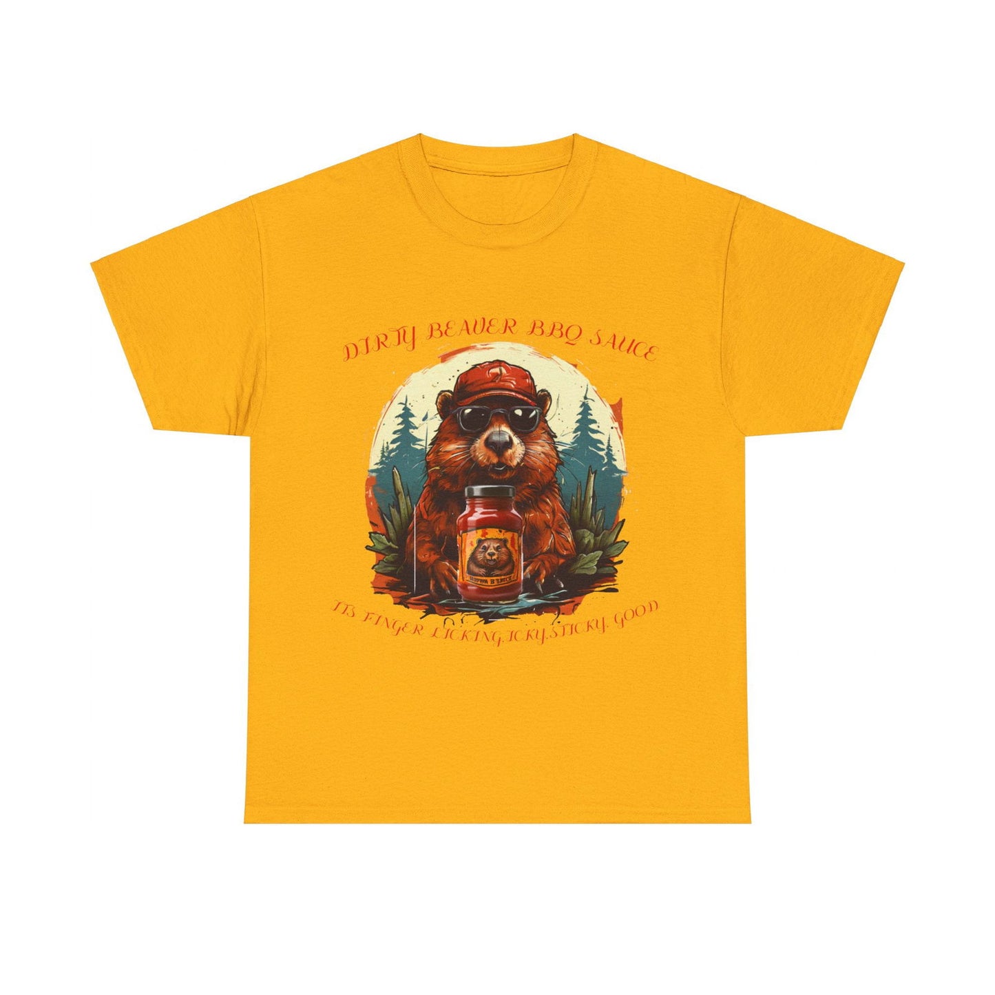 Dirty Beaver BBQ Sauce Unisex Heavy Cotton Tee - S-Mart Shop Smart Treasures