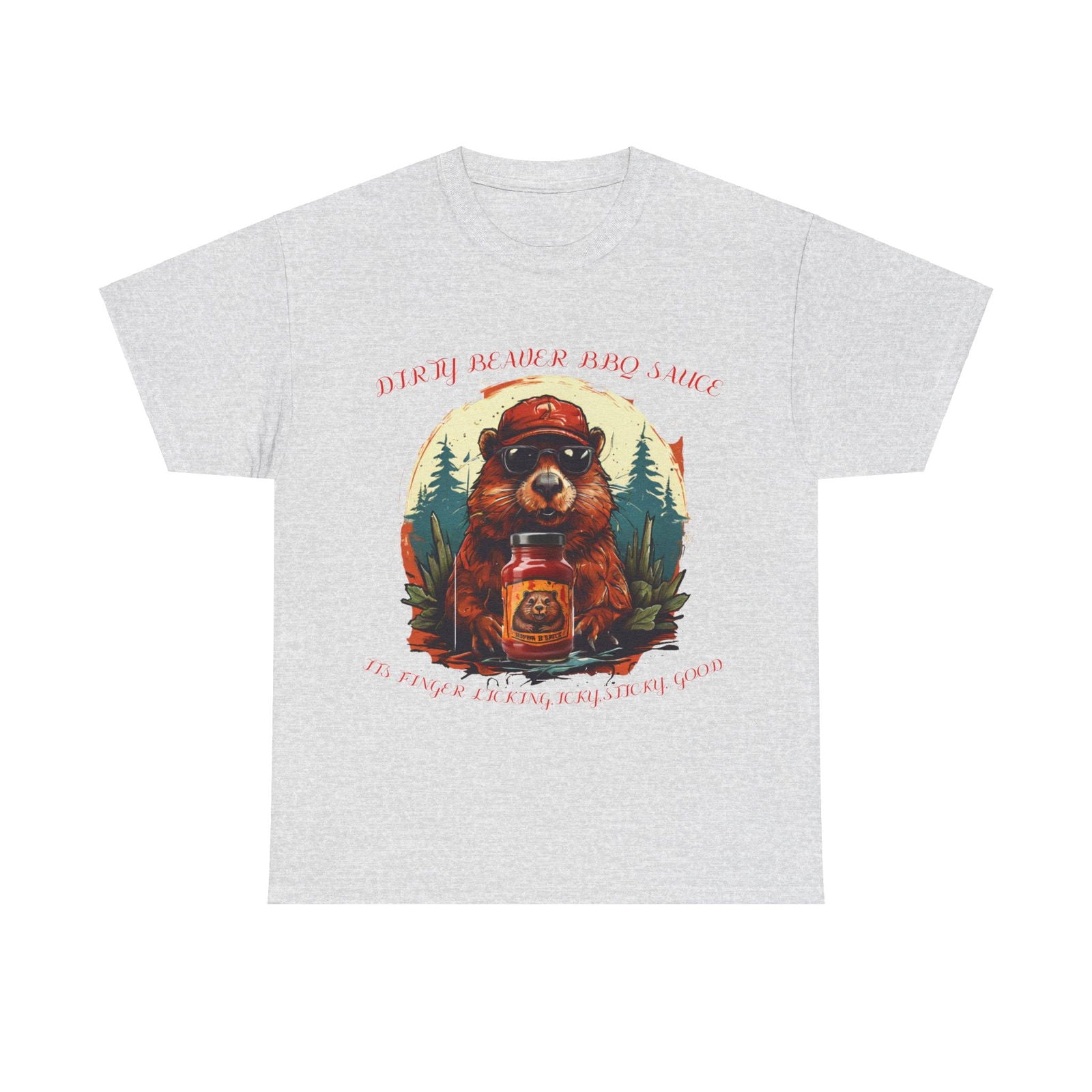 Dirty Beaver BBQ Sauce Unisex Heavy Cotton Tee - S-Mart Shop Smart Treasures