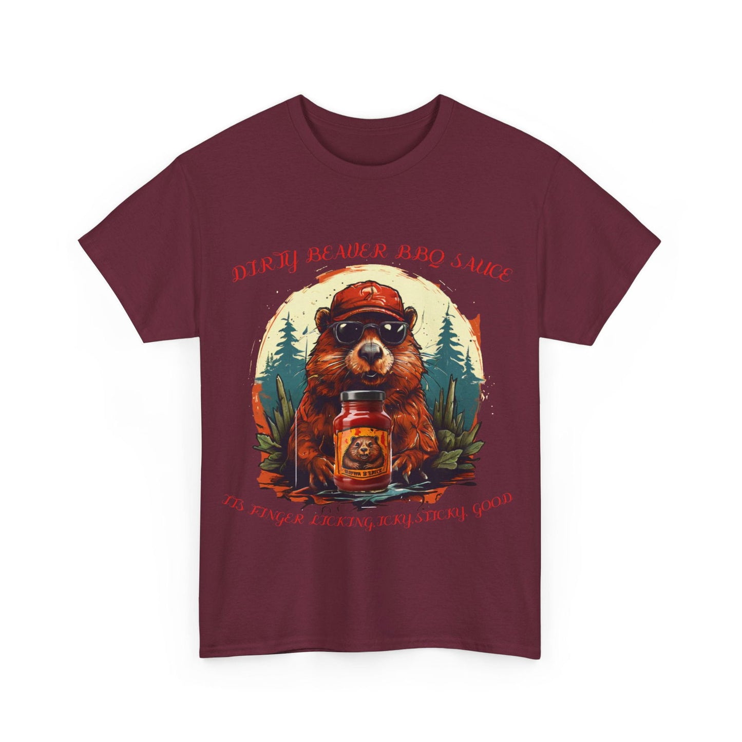 Dirty Beaver BBQ Sauce Unisex Heavy Cotton Tee - S-Mart Shop Smart Treasures