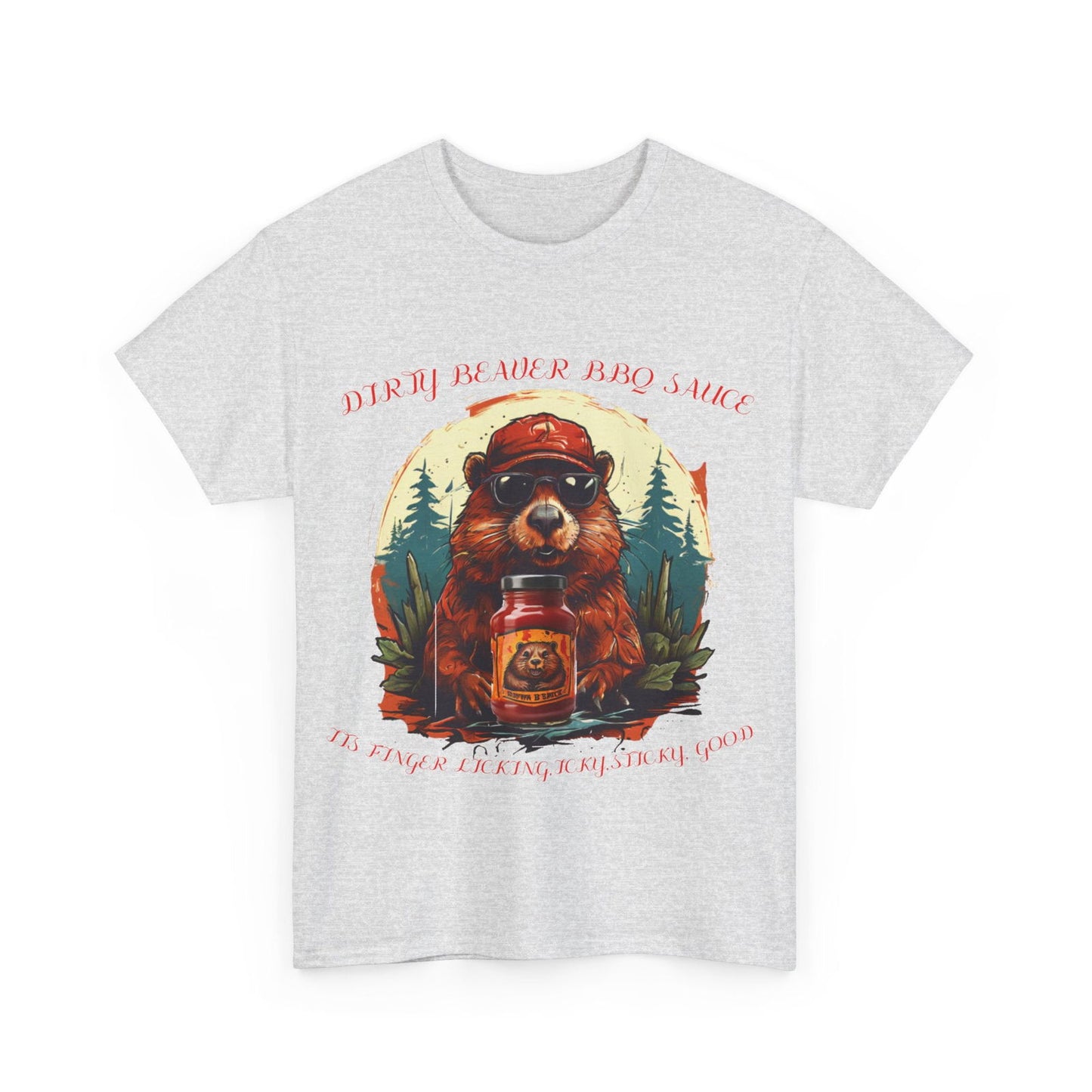Dirty Beaver BBQ Sauce Unisex Heavy Cotton Tee - S-Mart Shop Smart Treasures