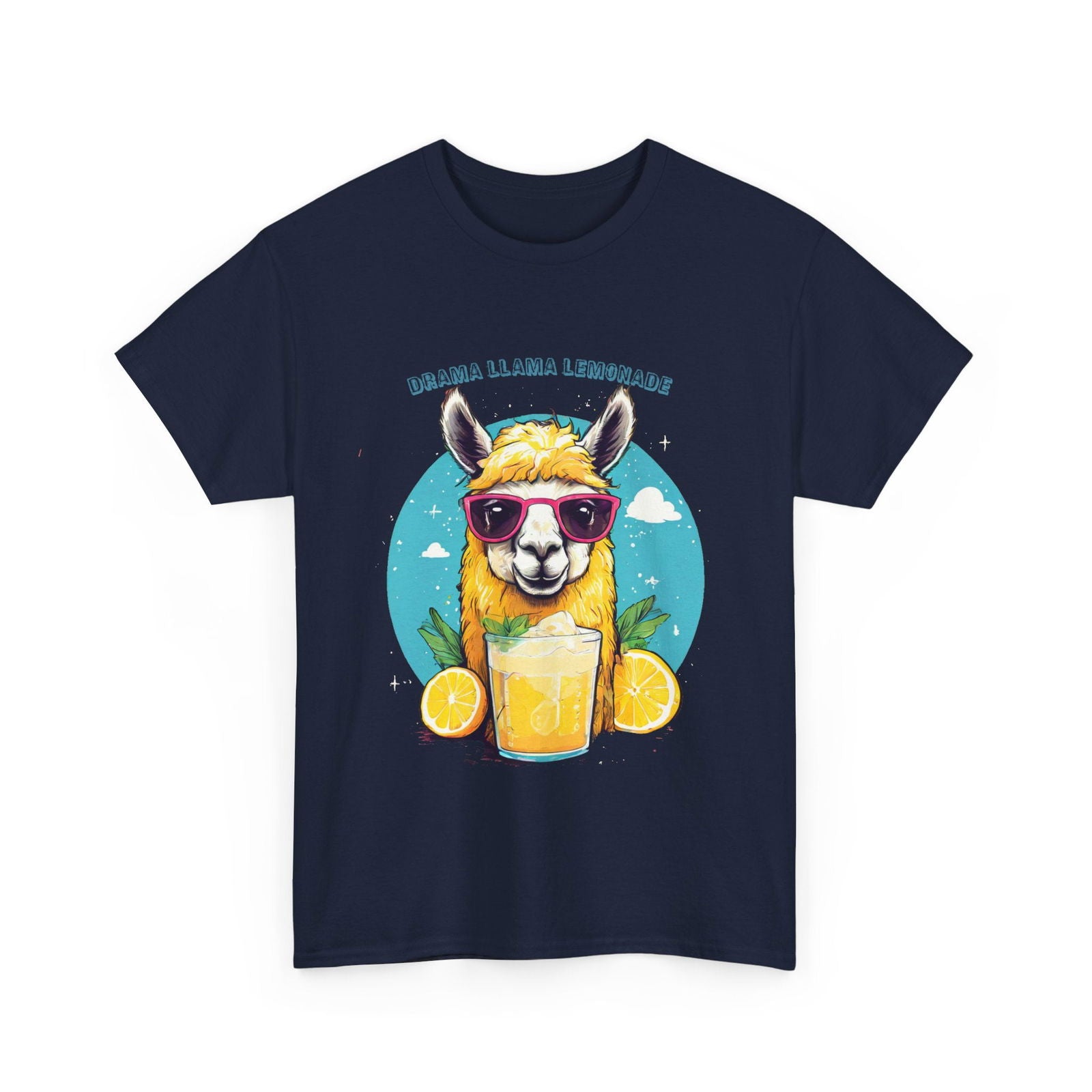 Drama Llama Lemonade Unisex Heavy Cotton Tee - S-Mart Shop Smart Treasures