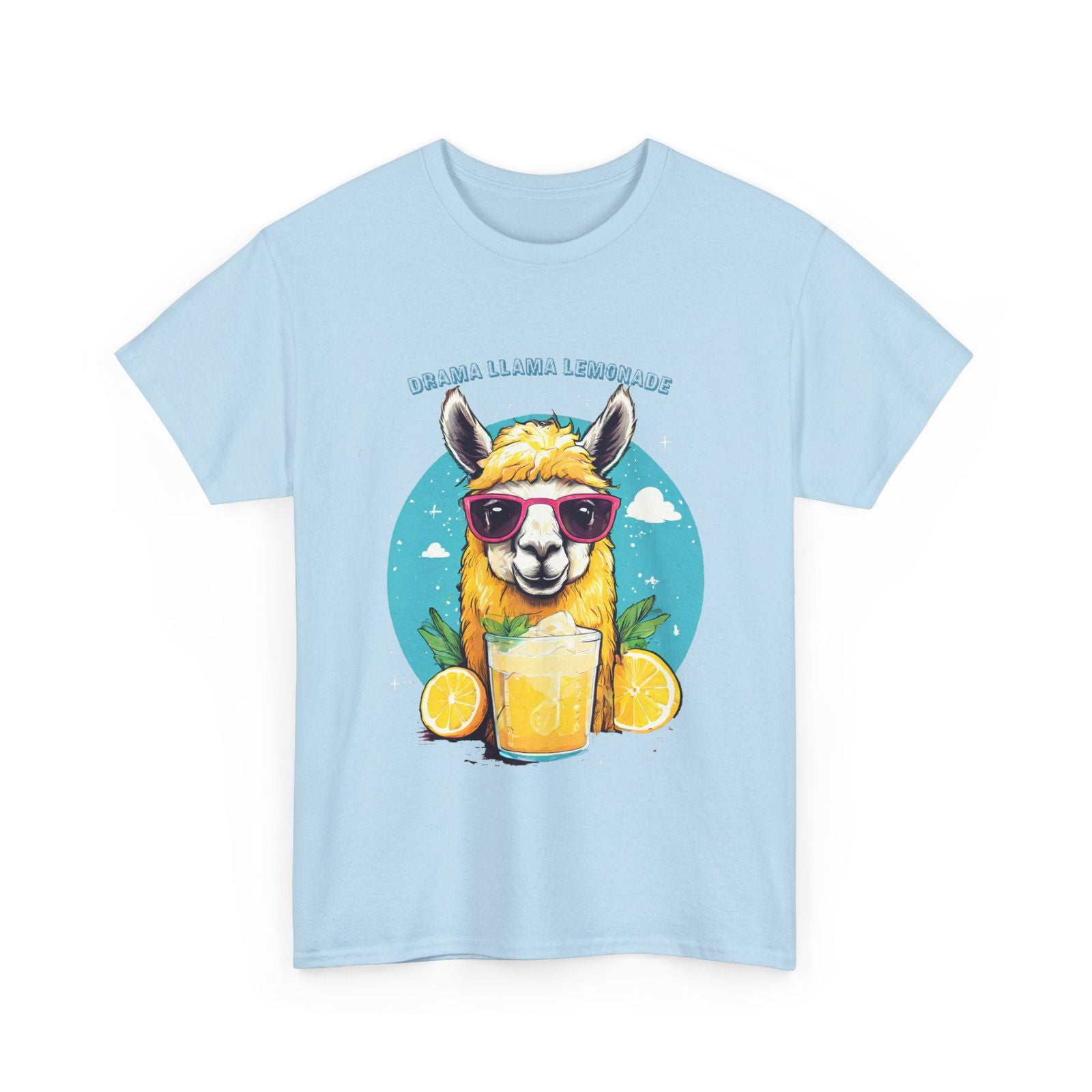 Drama Llama Lemonade Unisex Heavy Cotton Tee - S-Mart Shop Smart Treasures