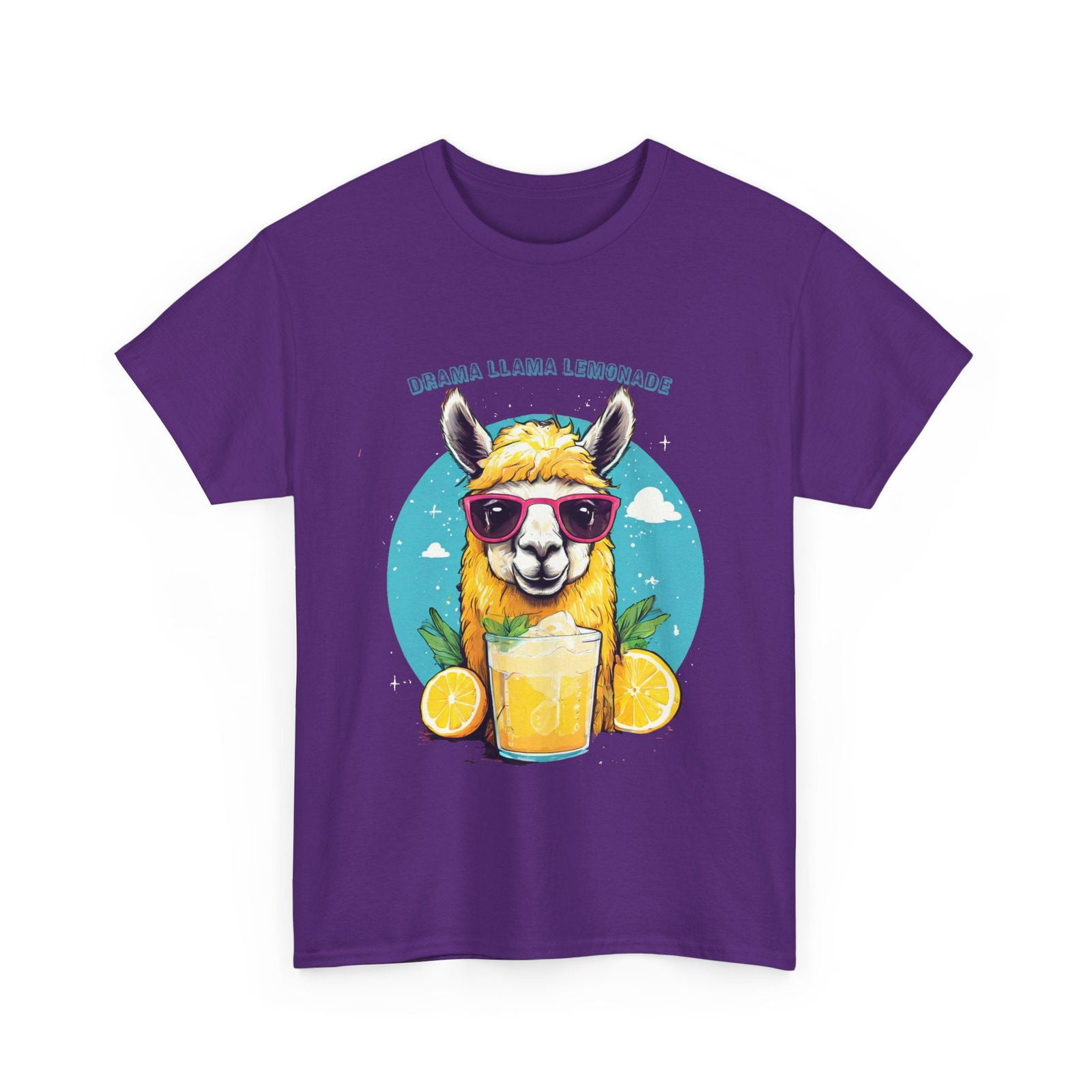 Drama Llama Lemonade Unisex Heavy Cotton Tee - S-Mart Shop Smart Treasures