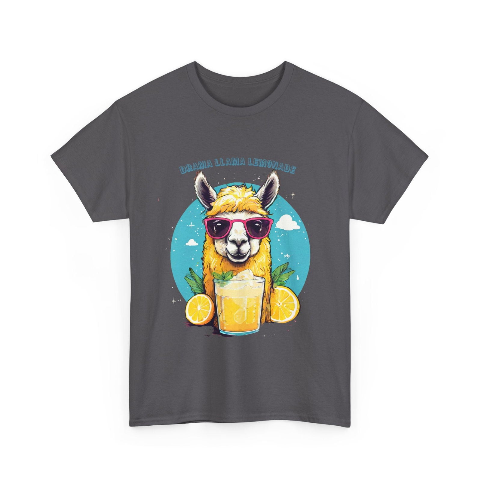 Drama Llama Lemonade Unisex Heavy Cotton Tee - S-Mart Shop Smart Treasures