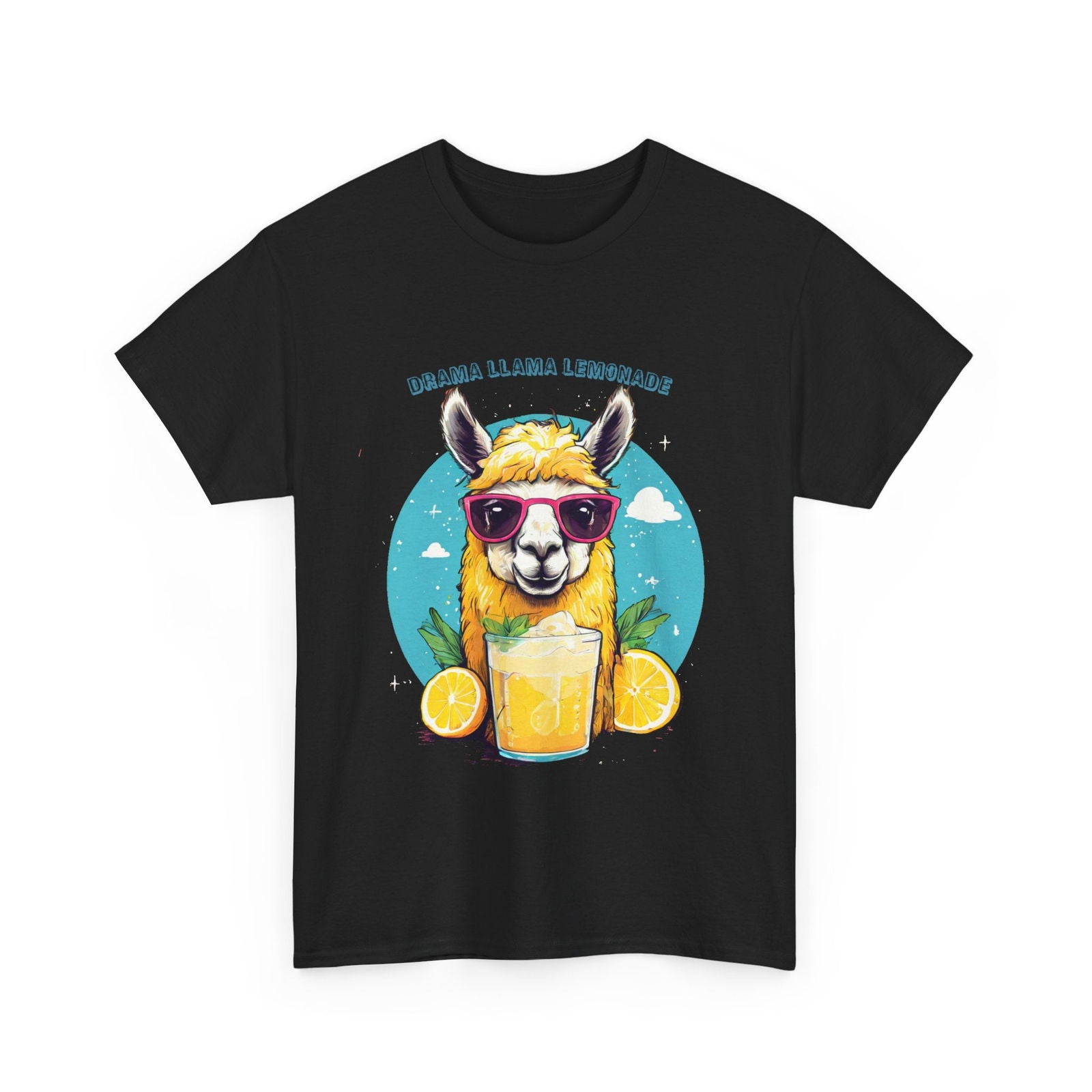 Drama Llama Lemonade Unisex Heavy Cotton Tee - S-Mart Shop Smart Treasures