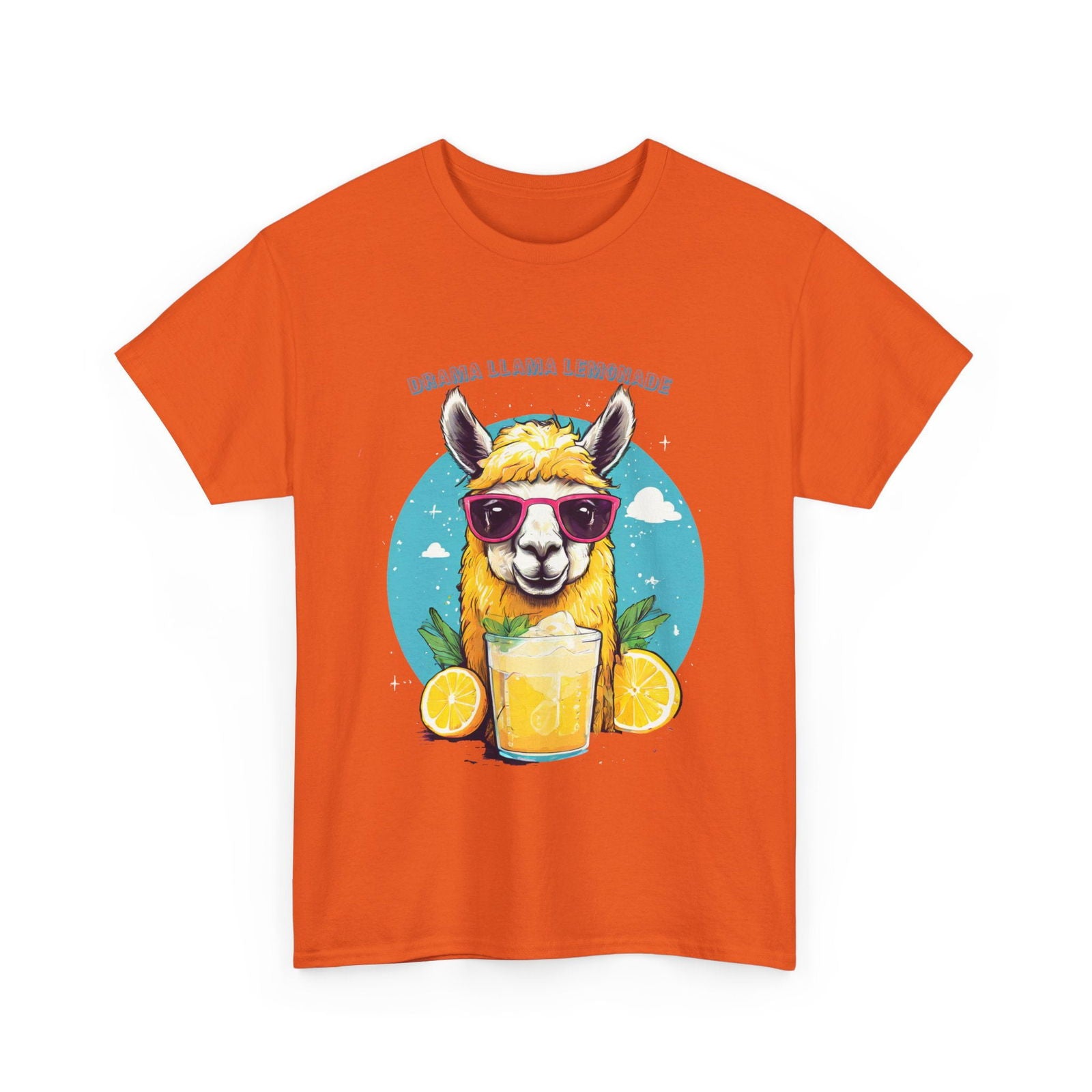 Drama Llama Lemonade Unisex Heavy Cotton Tee - S-Mart Shop Smart Treasures