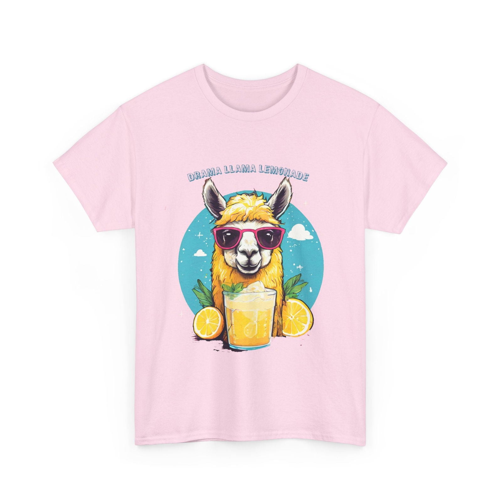 Drama Llama Lemonade Unisex Heavy Cotton Tee - S-Mart Shop Smart Treasures