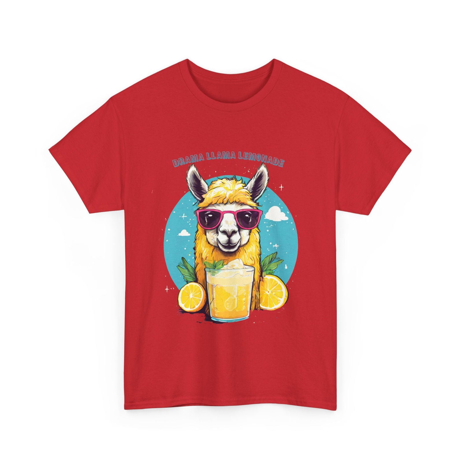 Drama Llama Lemonade Unisex Heavy Cotton Tee - S-Mart Shop Smart Treasures