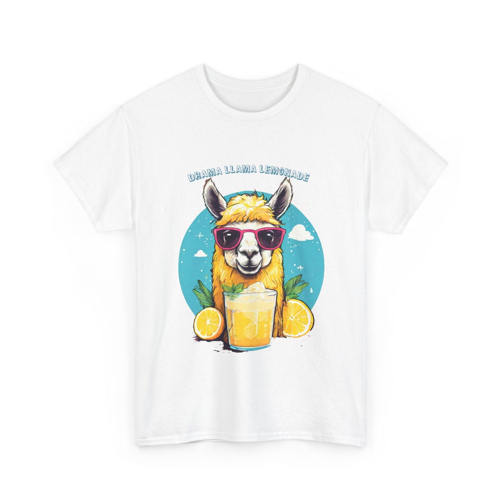 Drama Llama Lemonade Unisex Heavy Cotton Tee - S-Mart Shop Smart Treasures