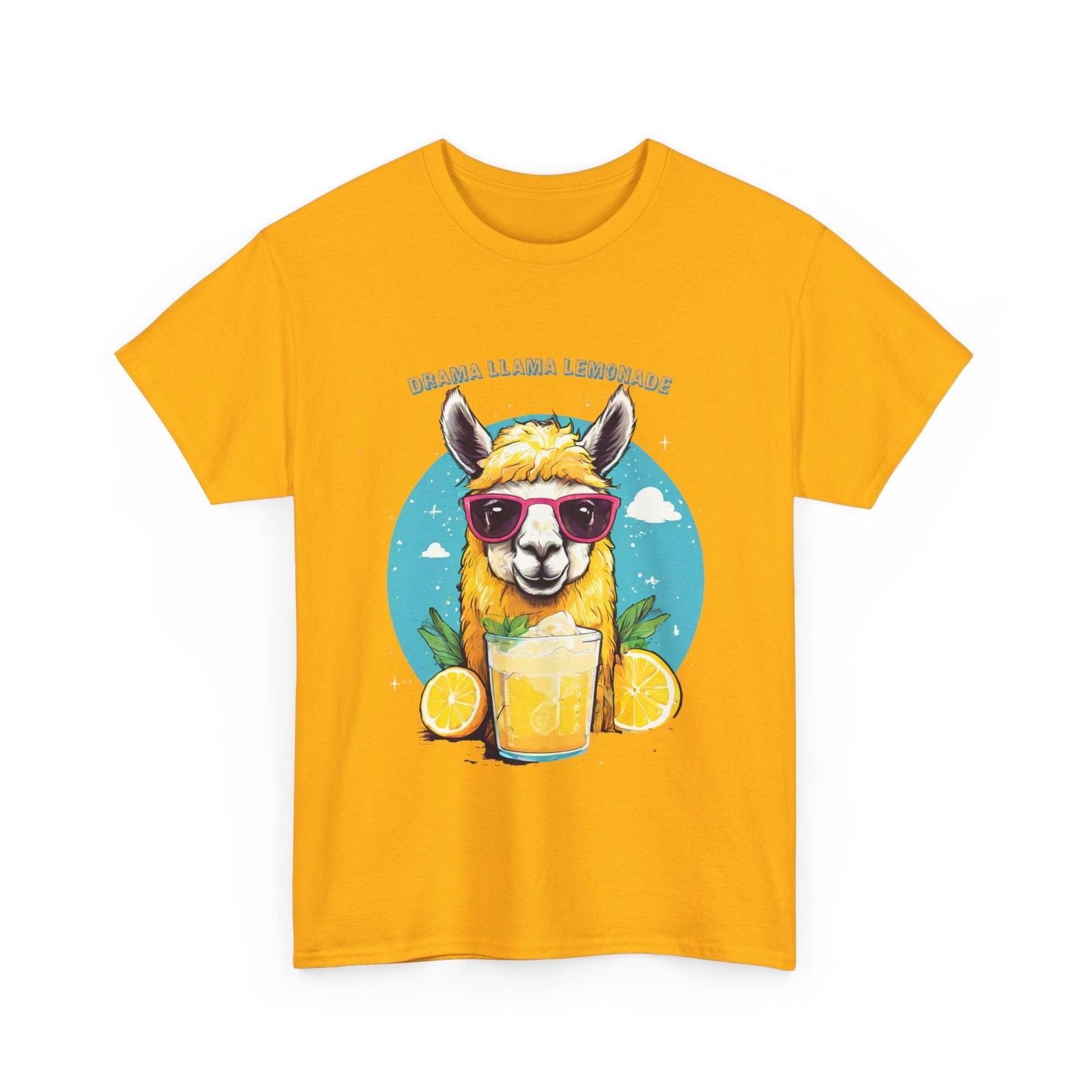 Drama Llama Lemonade Unisex Heavy Cotton Tee - S-Mart Shop Smart Treasures