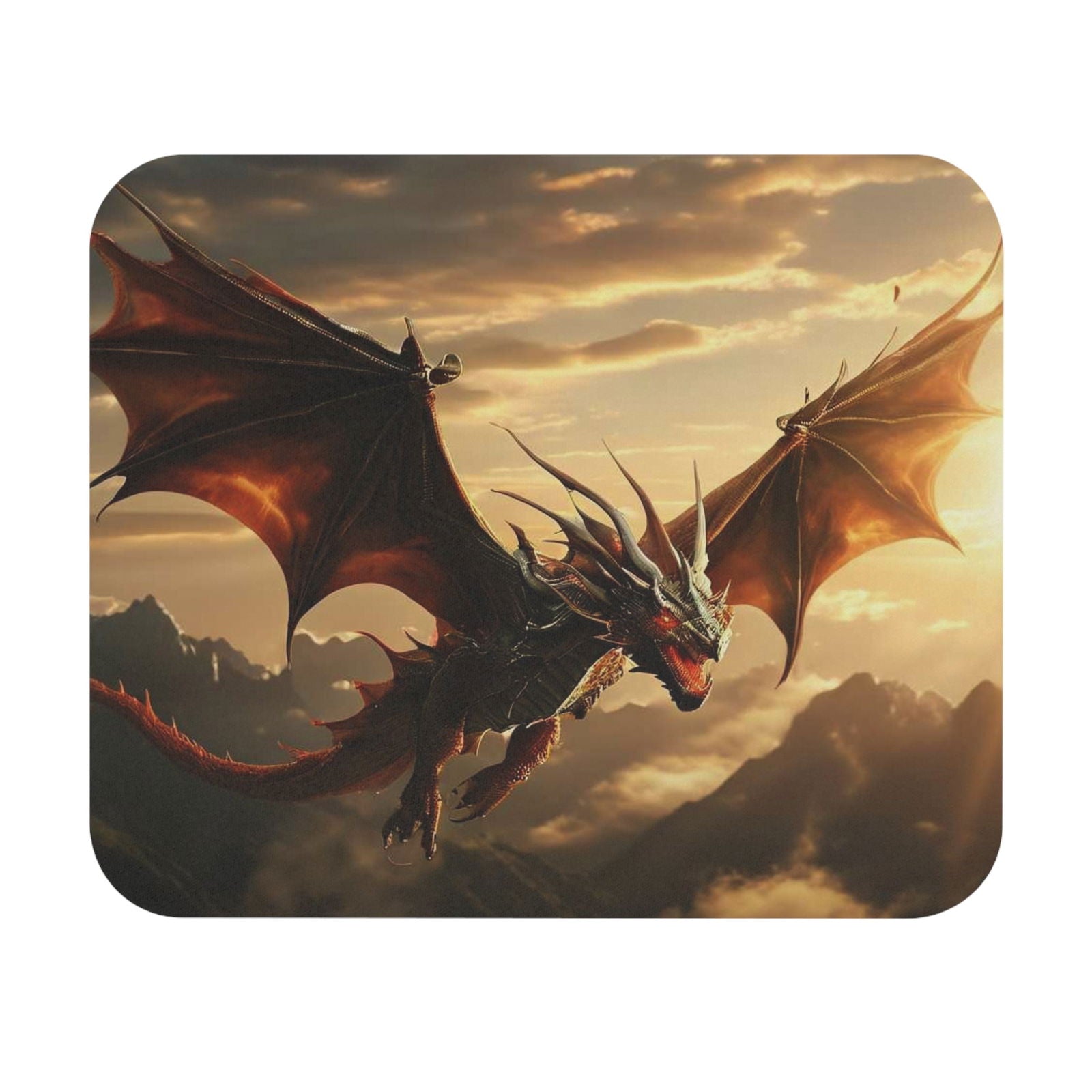Epic Dragon in flight Mouse Pad (Rectangle) - S-Mart Shop Smart Treasures