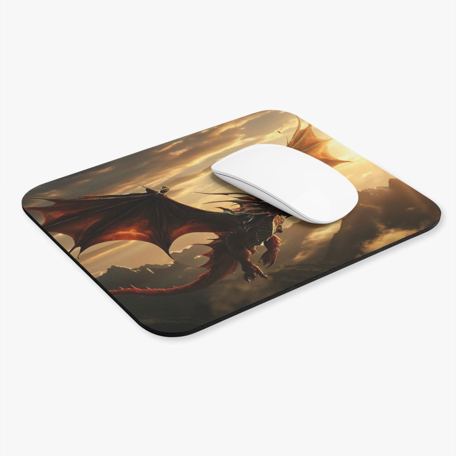 Epic Dragon in flight Mouse Pad (Rectangle) - S-Mart Shop Smart Treasures
