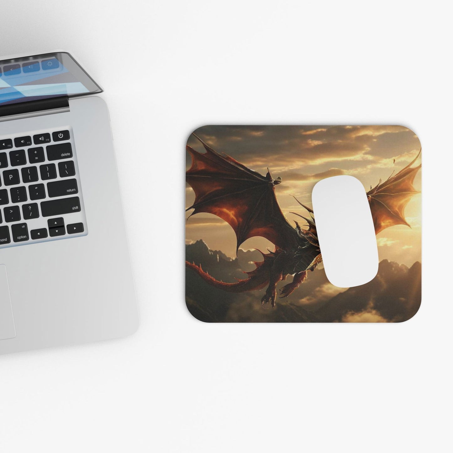 Epic Dragon in flight Mouse Pad (Rectangle) - S-Mart Shop Smart Treasures