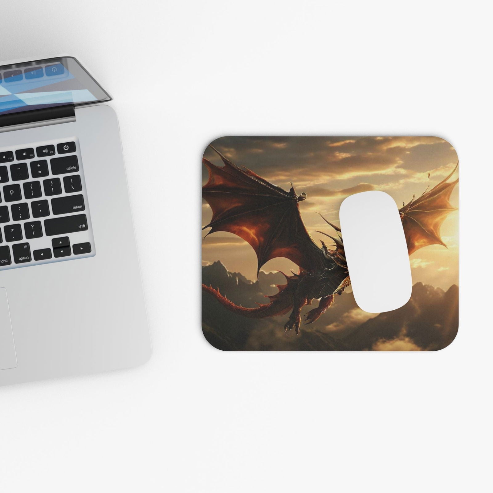 Epic Dragon in flight Mouse Pad (Rectangle) - S-Mart Shop Smart Treasures
