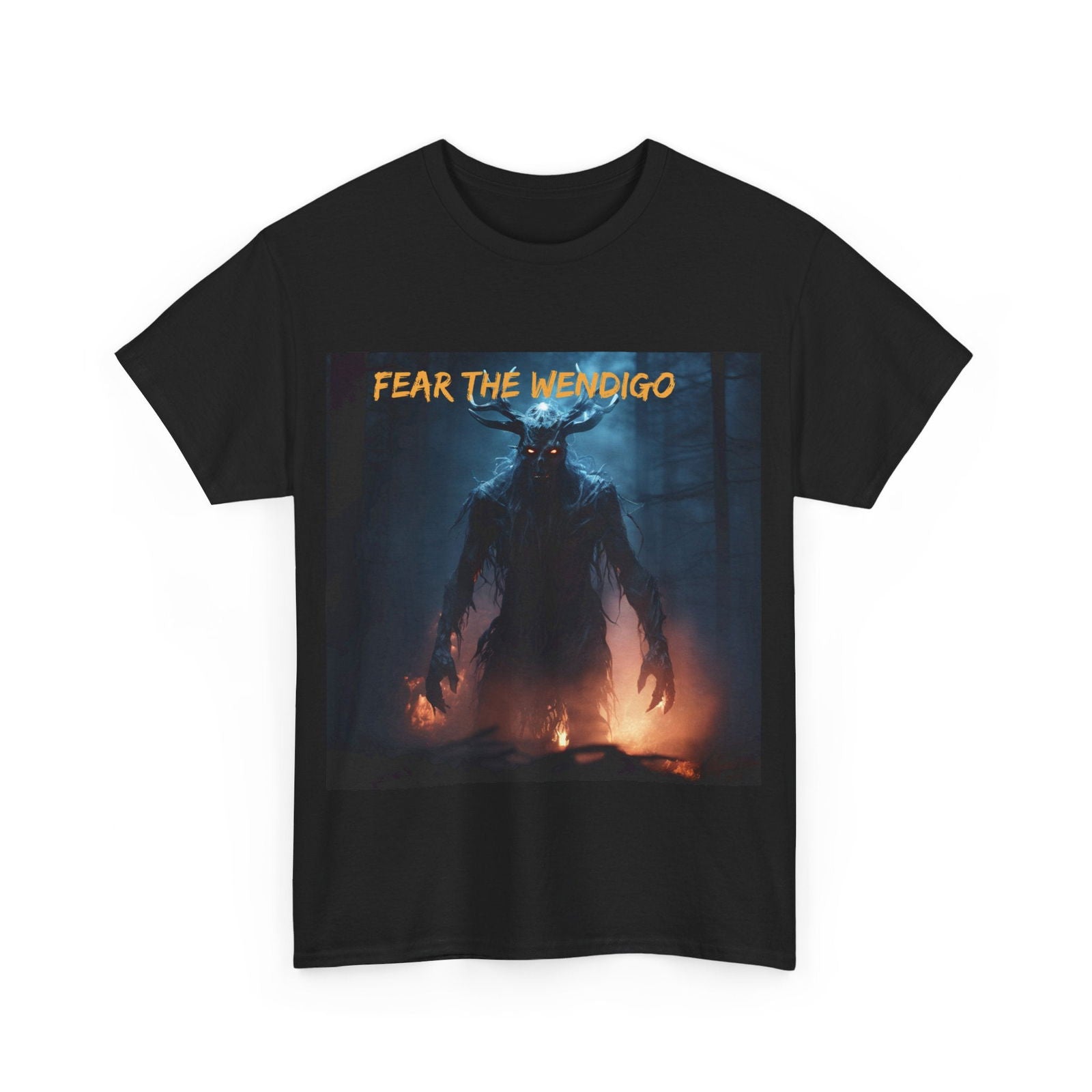 Fear The wendigo Unisex Heavy Cotton Tee - S-Mart Shop Smart Treasures