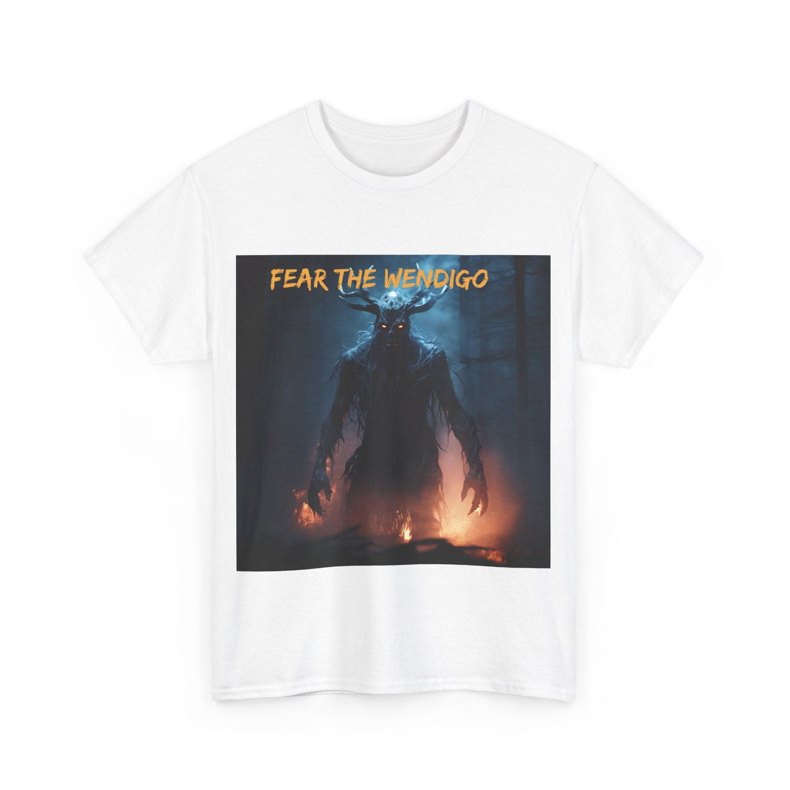 Fear The wendigo Unisex Heavy Cotton Tee - S-Mart Shop Smart Treasures